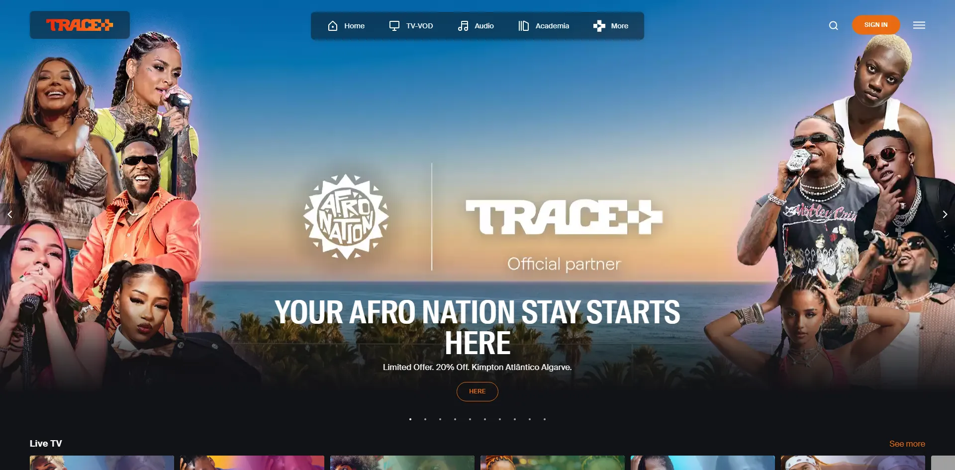 Capture du projet Afro Nation / Trace+