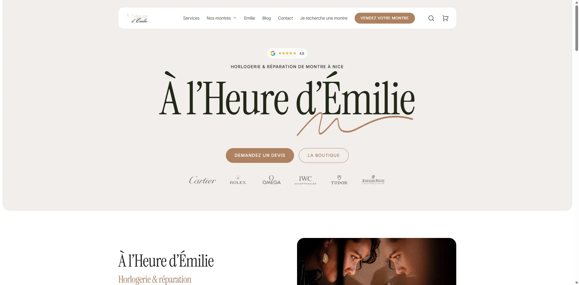 Capture du projet À l'Heure d'Émilie